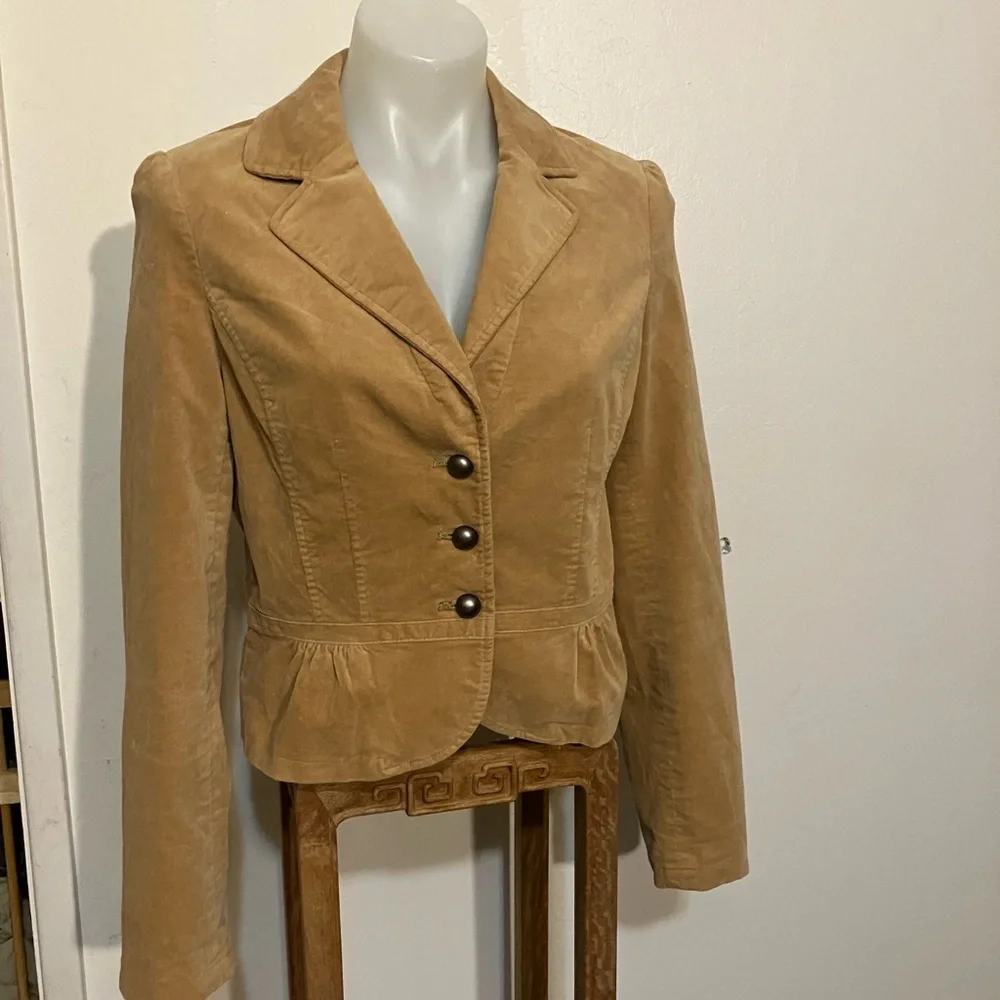 Twenty One Forever  21  brushed cotton fitted blazer with ruffles size L